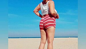 Bebezita's huge natural tits and big pussy lips teased sensually