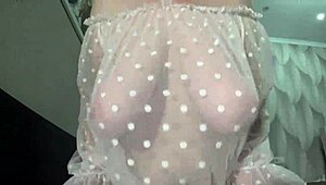 Gorgeous Plump Milf Shows Off Her Saggy Big Natural Boobs Up Close