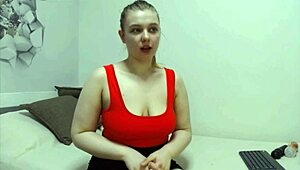 big ass bbw teen shakes her curvy fat body teasing natural tits dancing on webcam