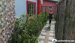 naughty teacher ties me up in stockings and skirt for kinky domination tease