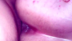 Bet you'd love watching her take doggy creampie anal while on her period