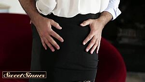 Karla Kush's secretary fantasy busted by wife! 😈💦