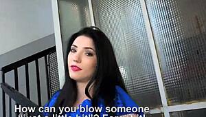 Představ si krásnou Miu Evans ohnutou a šukanou venku za prachy