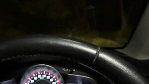 alt goth teen stretches her wet pussy and ass on taxi driver's monster cock