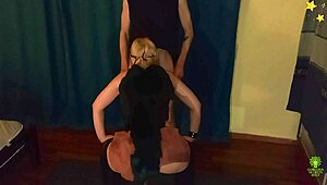 he fucks the hot amazon cosplay babe deep with her short blonde hair and tattoos