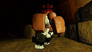 hot cowgirl milks big wolf dick while getting railed