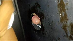 whoa, i slurped that huge black cock at the gloryhole then offered my ass too!