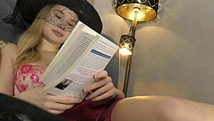 imagine this big tits big ass college babe tries halloween lingerie then gets monster cock slutted