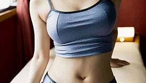 😏 blindfolded cute asian massage girl in lingerie panties gets sexy underwear tease