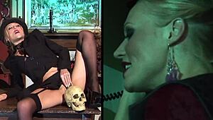 natalia faith strips lingerie for steamy pantyhose toy play