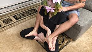 Belyla Bradley's feet stroke cock so good, right?