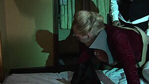 natalia faith strips lingerie for steamy pantyhose toy play