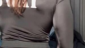 sexy russian bodybuilder vladislava galagan flexes her muscled swat uniform body