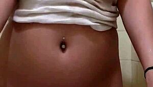 Hijastra Shows Padrastro Big White Saggy Tits And Wet Pussy In Bathroom Play