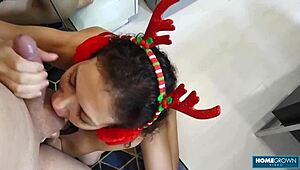 Julia Vearth And Alex Vearth Unleash Intense Holiday FUCKING And Licking