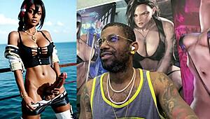 imagine this blindfolded trans girl exploding cum all over her big tits at the pier