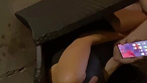 Amateur couple starts with piss shower then wife rims his ass clean in steamy bath