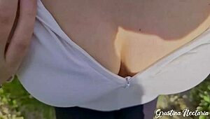 whoa, unexpected blowjob turns into hardcore fuck behind the flight in leggings!