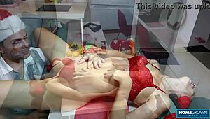 Julia Vearth And Alex Vearth Unleash Intense Holiday FUCKING And Licking