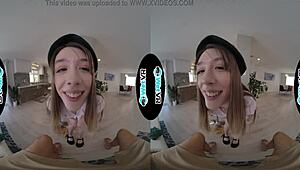 vr pov brunette girl scout takes monster cock pounding creampie with vibrator 😘💦