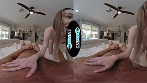 vr pov brunette girl scout takes monster cock pounding creampie with vibrator 😘💦