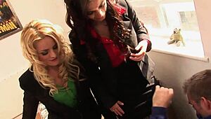 Angelika Black and Chloe Conrad nail revenge in wild MFF threesome orgy