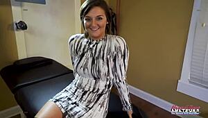 LOVELY BUSTY BRUNETTE KYLIE CRAVES COCK DEEPTHROAT BANGING!