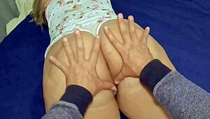 uhh my stepmom and i sneakin into bed together pov shes so curvy n wet!