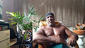 Pornstar Brasil's Fat Brazilian Bear Jerks Massive Hairy Cock