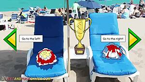 Busty Cheer Family Hits Beach for Secret Fun Turns Hot