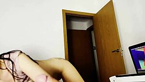 Teen Swallows Big Cock Cream and Milk in Teasing Facial Cumshot Frenzy