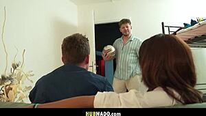 innocent luna black dives into double penetration frenzy with two studs pounding her tight holes