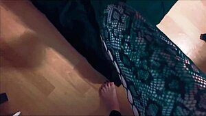 POV captures couple's intimate lingerie moment up close