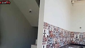 while i'm working out she craves rough sex won't let her man gym in peace!!