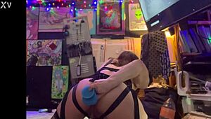 oh god i love shoving these anal toys deep in my slutty asshole bent over doggystyle close up