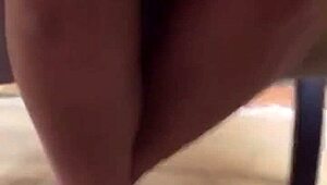 delicious upskirt skirt with no panties tease