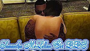 WOW! Samantha Mclellan Gets Pounded by BBC on Couch and in Bathroom!