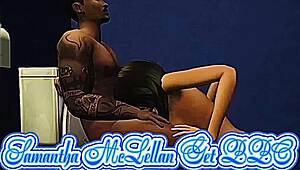 WOW! Samantha Mclellan Gets Pounded by BBC on Couch and in Bathroom!