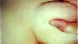 tinder girl shows bedroom round ass covered in cum