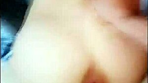 tinder girl shows bedroom round ass covered in cum