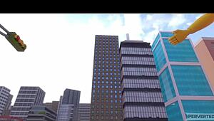 giantess TOY CHICA hunts for HUGE growth with furry toys