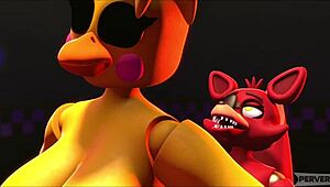 giantess TOY CHICA hunts for HUGE growth with furry toys