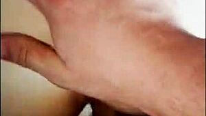 tinder girl shows bedroom round ass covered in cum