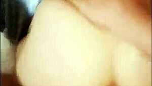 tinder girl shows bedroom round ass covered in cum