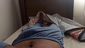 young stud jerks monster cock moaning hard remembering hot stepmom mornings!