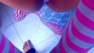 real college couple caught fucking shaved pussy with big cock in dorm pov