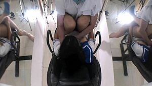 cute busty mexican college gf sneaks over post-class for hard pussy pounding revenge fuck