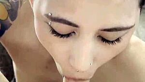 Best Friend's Mouth Filled with Huge Load After Intense Blowjob