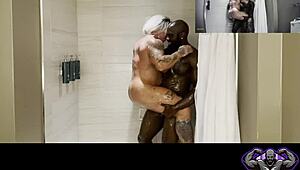 stacxxxs shower time with brooke diesel's huge natural tits and bbc bareback action