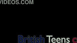 Two British 18+ teens SUCK this lucky guy's huge cock together!!